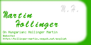 martin hollinger business card